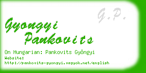 gyongyi pankovits business card